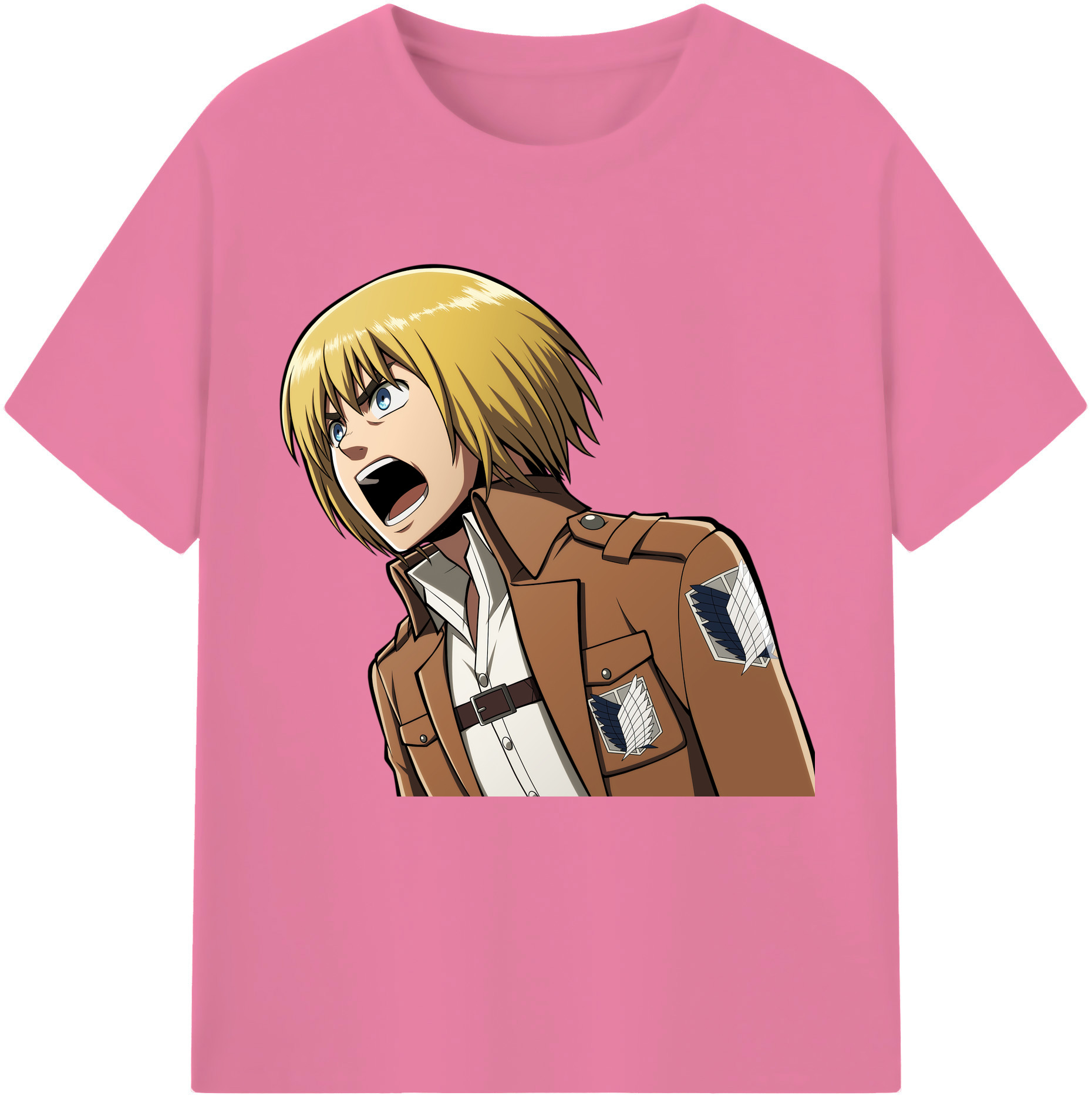（画像用） 進撃の巨人 アルミン·アルレルト Attack on Titan Armin Arlert 綿100％半袖Tシャツ（フロントプリント）